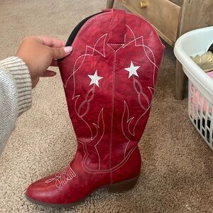 Red cowgirl boots